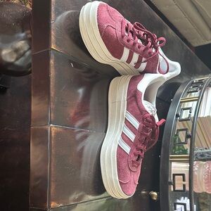 Adidas Gazelle platform tennis shoes